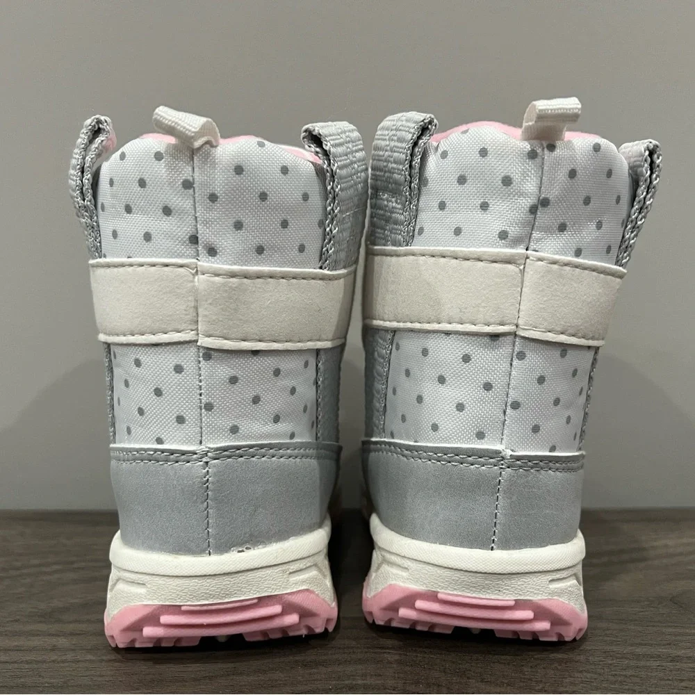 Carter's White, Gray & Pink Kids Rain & Snow Boots